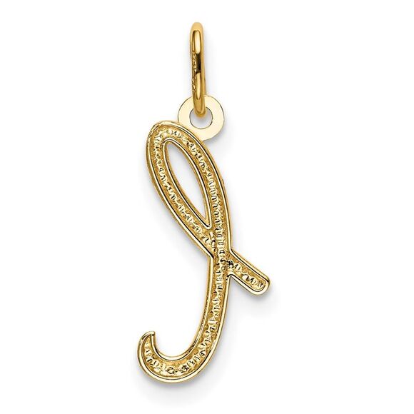 14k Yellow Gold, Claire Collection Mini Lower Case Initial L Charm - Picture 3 of 5